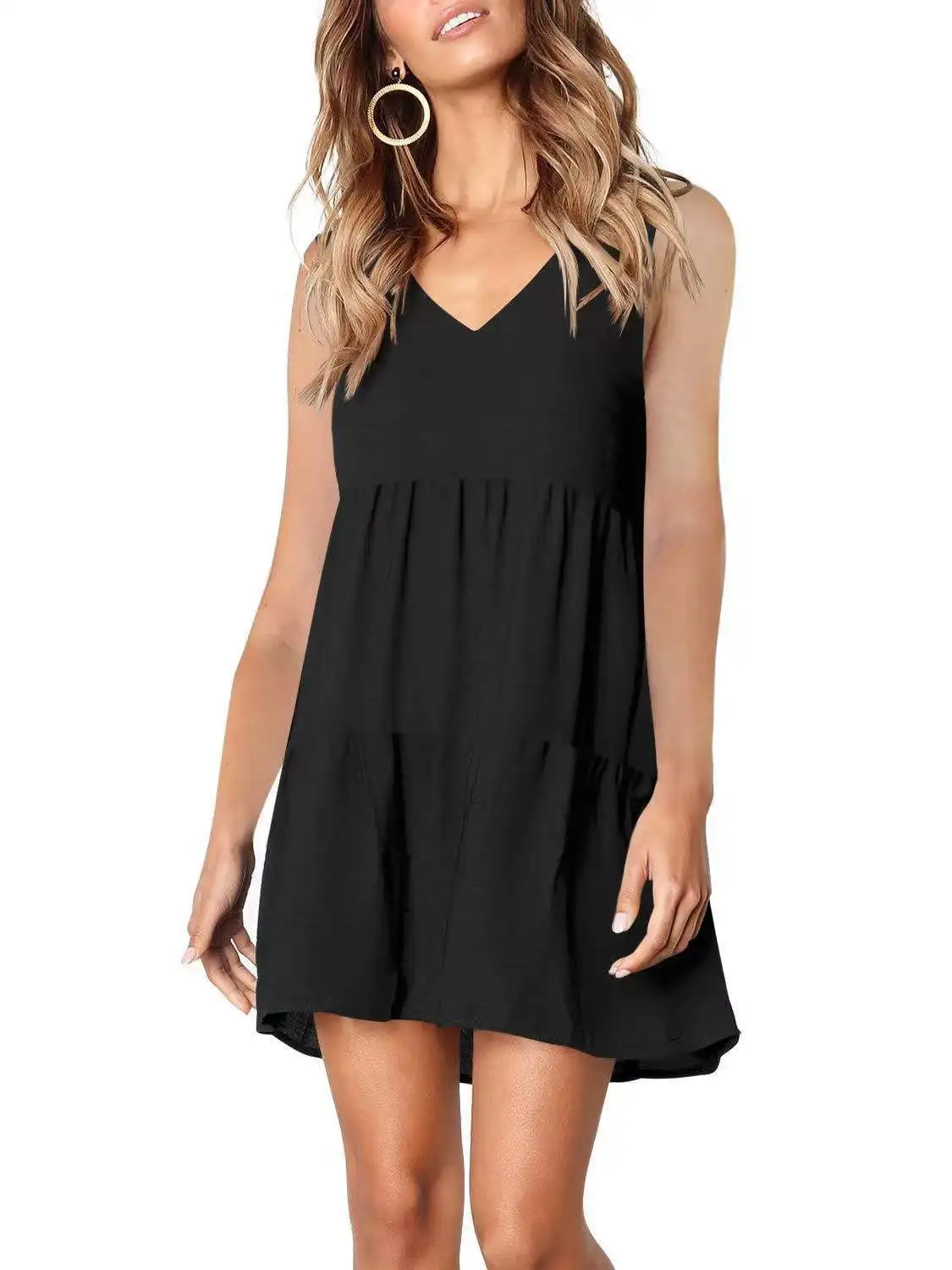 2022 summer new style casual loose and elegant straight vest dress women White
2022 summer new style casual loose and elegant straight vest dress women White