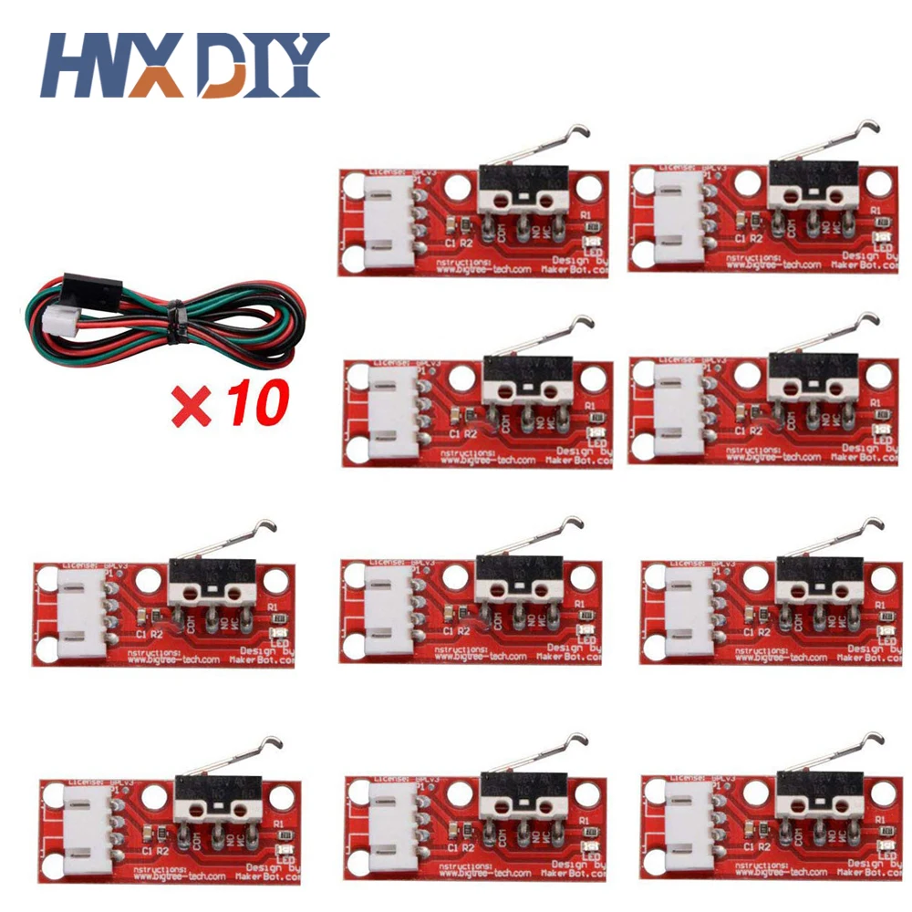 10pcs Endstop Switch for Arduino End stop Limit Switch+ Cable High Quality Mechanical Endstop for 3D Printer RAMPS 1.4
10pcs Endstop Switch for Arduino End stop Limit Switch+ Cable High Quality Mechanical Endstop for 3D Printer RAMPS 1.4