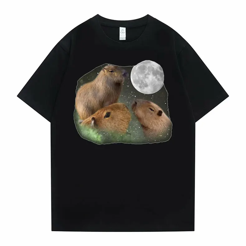 Three Moon Capybaras Essential T-shirt Men Women Casual Loose Funny T Shirts Male Streetwear Men's Oversized Tshirt Short Sleeve
Three Moon Capybaras Essential T-shirt Men Women Casual Loose Funny T Shirts Male Streetwear Men's Oversized Tshirt Short Sleeve