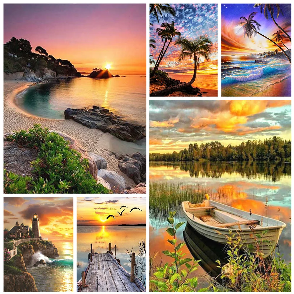 Miaodu 5D Diamond Painting Sunset Landscape DIY Round Diamond Embroidery Beach Mosaic Pattern Complete Design Home Decoration
Miaodu 5D Diamond Painting Sunset Landscape DIY Round Diamond Embroidery Beach Mosaic Pattern Complete Design Home Decoration