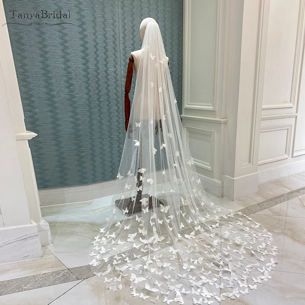 One Layer Tulle Wedding Veils With 3D Butterflies ,Romantic Dreamy Bridal Hairpieces ,Wedding Accessories With Comb DV054
One Layer Tulle Wedding Veils With 3D Butterflies ,Romantic Dreamy Bridal Hairpieces ,Wedding Accessories With Comb DV054