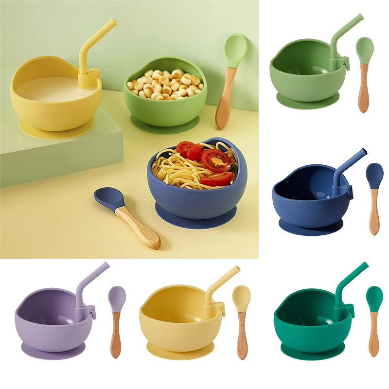 1PC Baby Silicone Bowl Suction Bowls Tableware Toddler Straw Wooden Spoon Baby Feeding Bowl Children Dishes Infant Plates
1PC Baby Silicone Bowl Suction Bowls Tableware Toddler Straw Wooden Spoon Baby Feeding Bowl Children Dishes Infant Plates