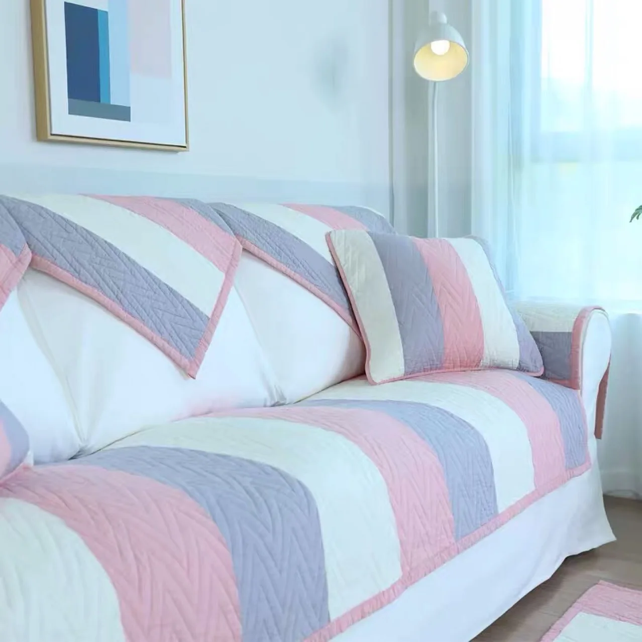 Stripe Sofa Cover Pink Blue Stripes Non-slip Fashion Sofa Towel Light Color Sofa Cushion Cover Armrest Couch Covers for Sofas
Stripe Sofa Cover Pink Blue Stripes Non-slip Fashion Sofa Towel Light Color Sofa Cushion Cover Armrest Couch Covers for Sofas