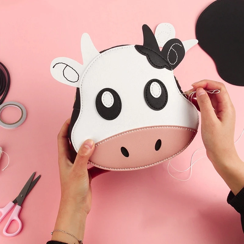 Handcraft Bag Leather Material Sewing Supplies Cute Cow Shape Bag Making Materials Package DIY Cattle Bag Self-made Accessories
Handcraft Bag Leather Material Sewing Supplies Cute Cow Shape Bag Making Materials Package DIY Cattle Bag Self-made Accessories