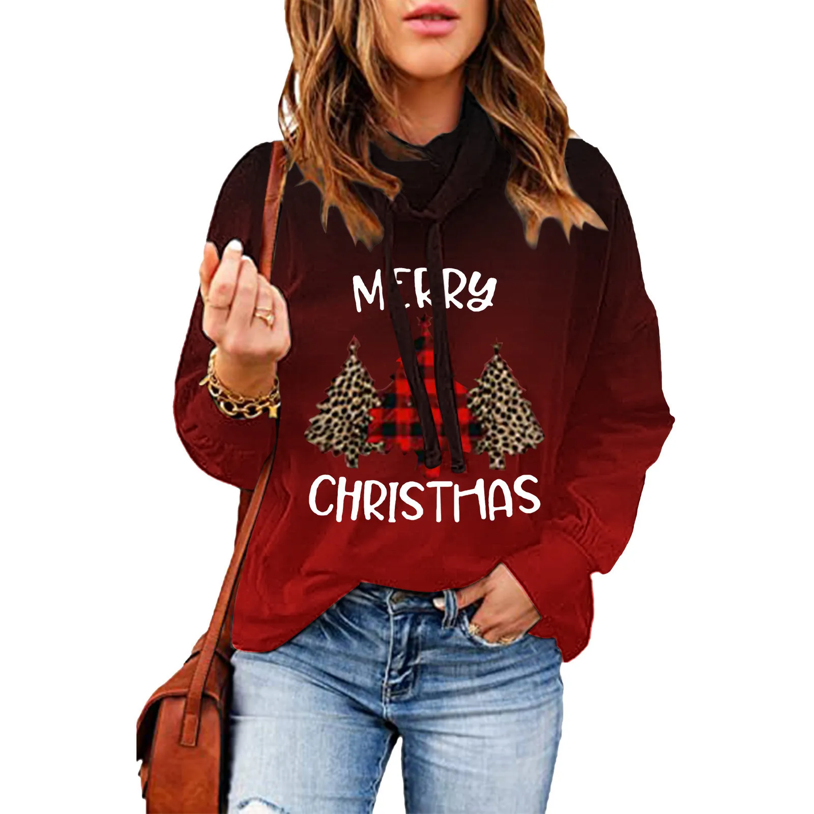 Женский Рождественский Повседневный свитшот с длинным рукавом, темный свитер с градиентом, Женский Топ с длинным рукавом и шнуровкой, прост...
Женский Рождественский Повседневный свитшот с длинным рукавом, темный свитер с градиентом, Женский Топ с длинным рукавом и шнуровкой, прост...