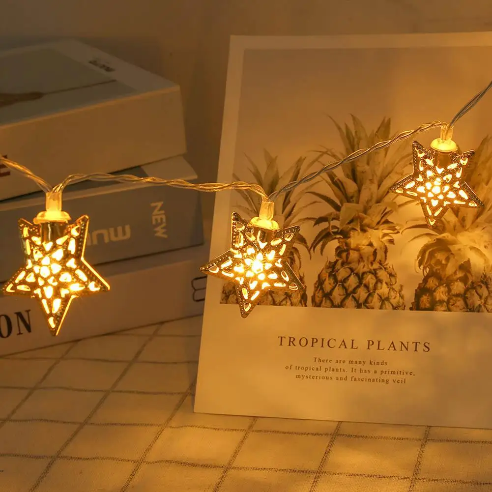 10 LED Metal Fairy Star String Lamps Energy Saving Environmental Protection Party Christmas Wedding Home Battery Lights
10 LED Metal Fairy Star String Lamps Energy Saving Environmental Protection Party Christmas Wedding Home Battery Lights