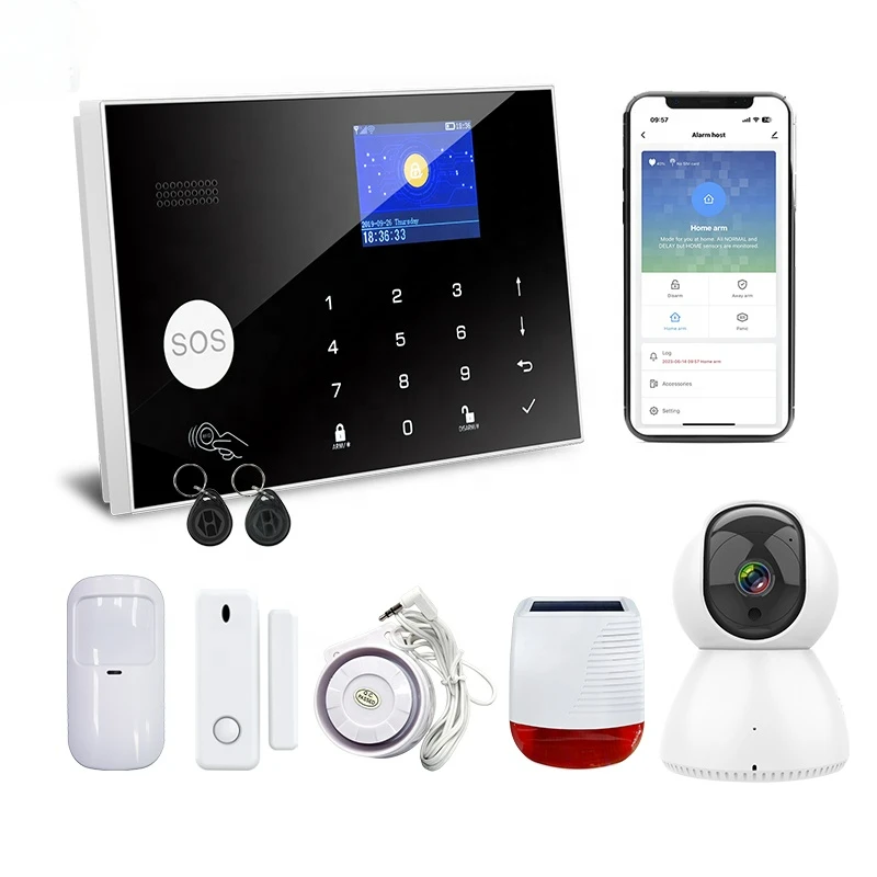 

OEM ODM RFID APP Indoor Anti Theft Smart Intruder Wireless House Security Tuya Burglar Wifi 4g GSM Home Alarm System Kit
