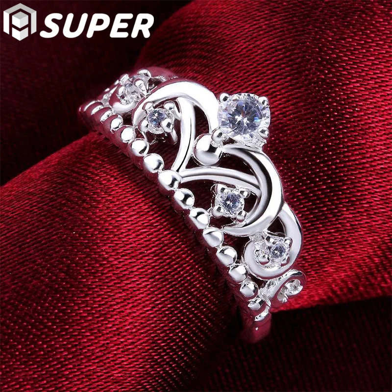 925 Sterling Silver AAA Zircon Crown Ring Classic For Women Fashion Wedding Engagement Party Gift Charm Jewelry
925 Sterling Silver AAA Zircon Crown Ring Classic For Women Fashion Wedding Engagement Party Gift Charm Jewelry