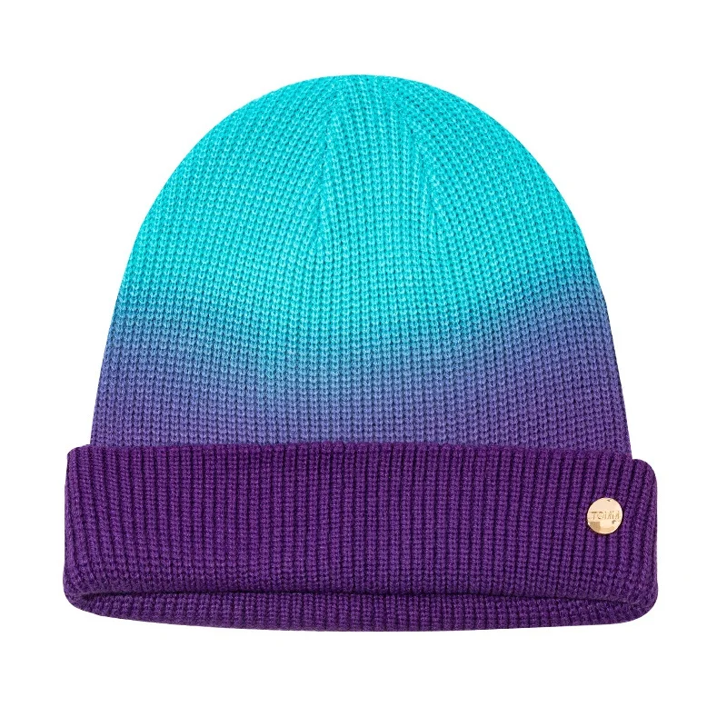 Woolen Hat Female Fashion Trendy Autumn And Winter Striped Gradient Knitted Hat Tie-dye Colorful Warm Hat Outdoor Sports # zvbk
Woolen Hat Female Fashion Trendy Autumn And Winter Striped Gradient Knitted Hat Tie-dye Colorful Warm Hat Outdoor Sports # zvbk