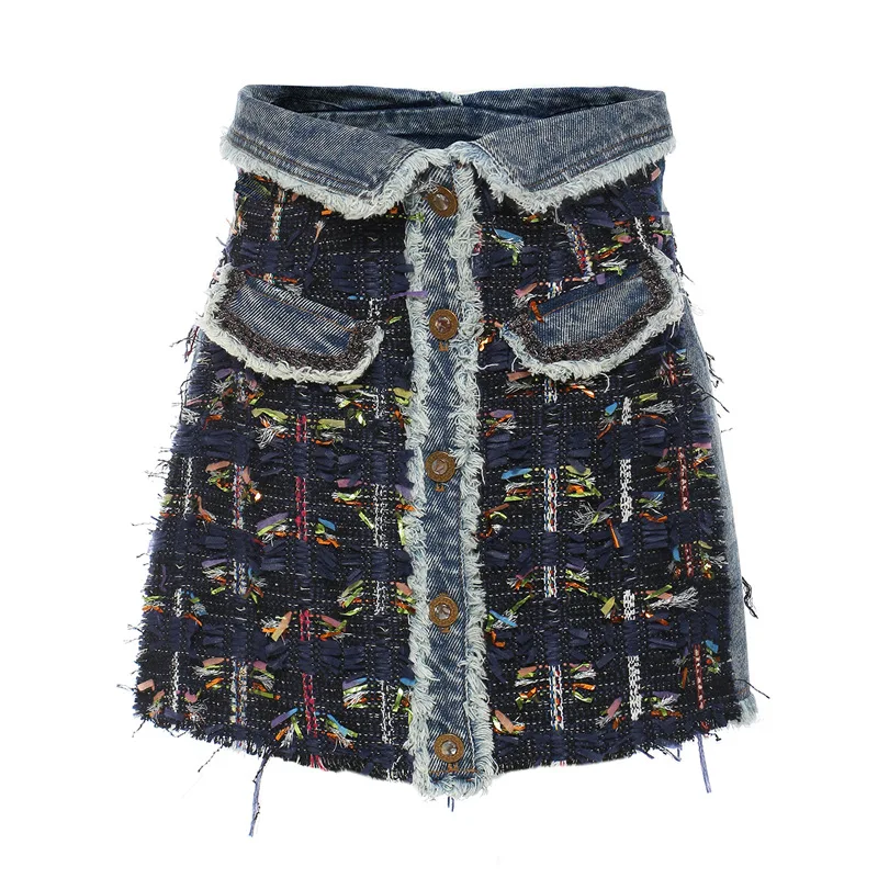 Small Fragrant Denim Splice Three-dimensional Pocket Skirt Short Skirt Mini Skirt Jupe Longue Femme Mini Skirt Boho Skirt
Small Fragrant Denim Splice Three-dimensional Pocket Skirt Short Skirt Mini Skirt Jupe Longue Femme Mini Skirt Boho Skirt