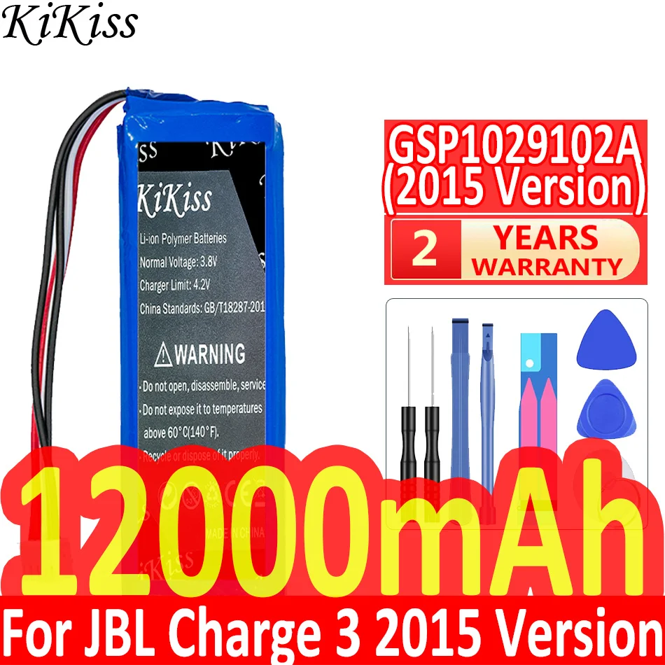 KiKiss 12000mAh Battery GSP1029102A for JBL Charge 3 Charge3 2015 Version Speaker Bateria + Free Tools
KiKiss 12000mAh Battery GSP1029102A for JBL Charge 3 Charge3 2015 Version Speaker Bateria + Free Tools