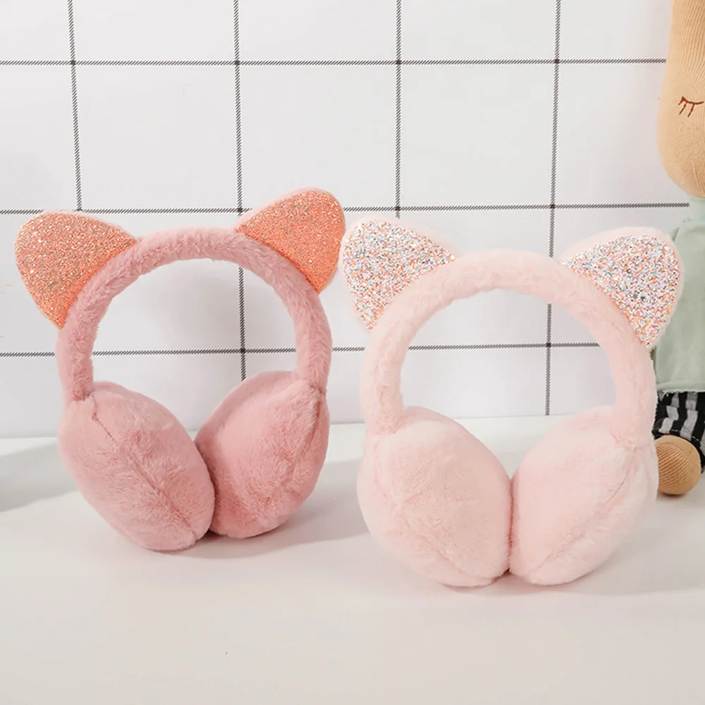 5 Color Child Cute Cat Ears Winter Outdoor Warm Earmuffs Cute Cat Ear Plush Earmuffs Shiny Sequin Soft Earflaps Headband for Kid
5 Color Child Cute Cat Ears Winter Outdoor Warm Earmuffs Cute Cat Ear Plush Earmuffs Shiny Sequin Soft Earflaps Headband for Kid