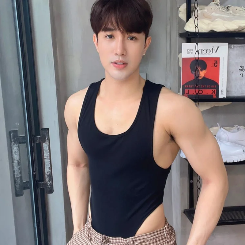 Sleeveless ay Sissy Sexy Cross dressin Men Bodysuit Underwear Mes Patcwork Tin omewear Romper Men Bodysuits
Sleeveless ay Sissy Sexy Cross dressin Men Bodysuit Underwear Mes Patcwork Tin omewear Romper Men Bodysuits