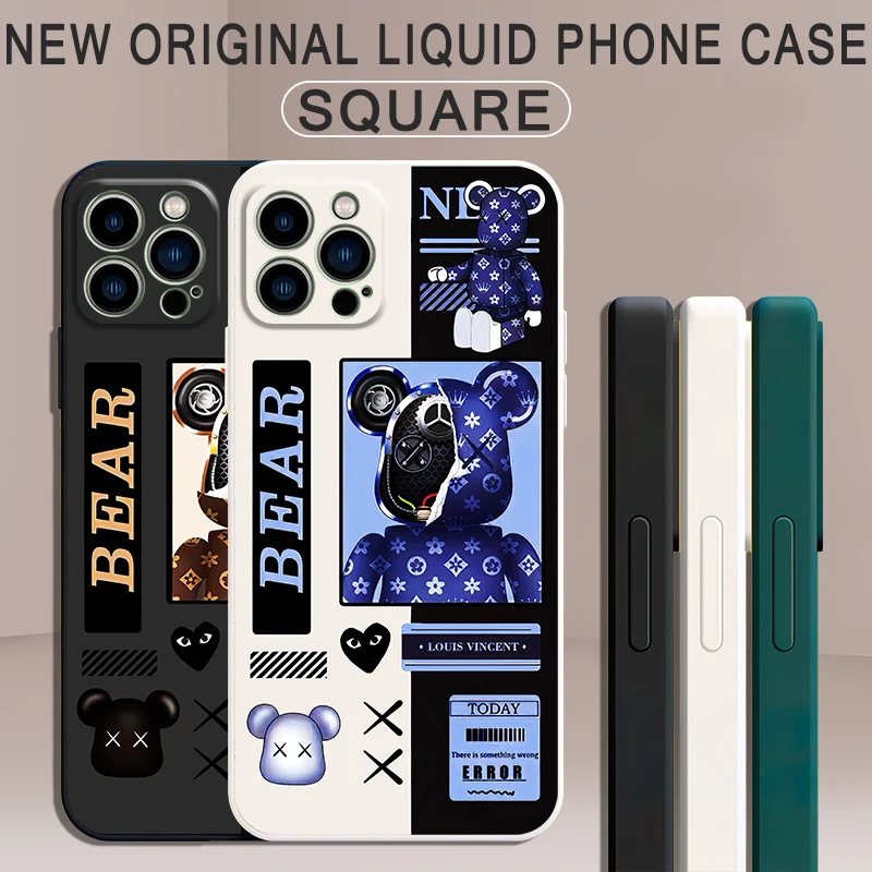Liquid Silicone Cute Brand Bear Cases For iPhone 13 11 12 Mini Pro 6 6s 8 7 Plus SE 2020 XR X XS Max Phone Cover Funda Coque
Liquid Silicone Cute Brand Bear Cases For iPhone 13 11 12 Mini Pro 6 6s 8 7 Plus SE 2020 XR X XS Max Phone Cover Funda Coque