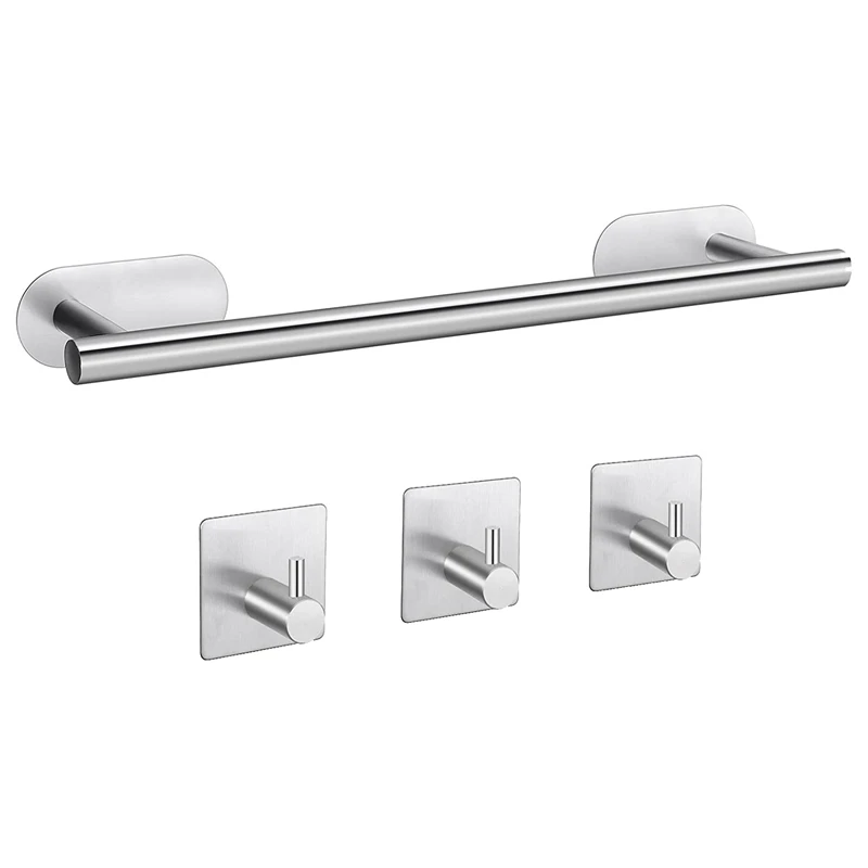 Towel Rack Self Adhesive Towel Bar Rail Hooks,Stainless Steel Bathroom Hardware Set Wall Mounted For Kitchen Bathrooms
Towel Rack Self Adhesive Towel Bar Rail Hooks,Stainless Steel Bathroom Hardware Set Wall Mounted For Kitchen Bathrooms
