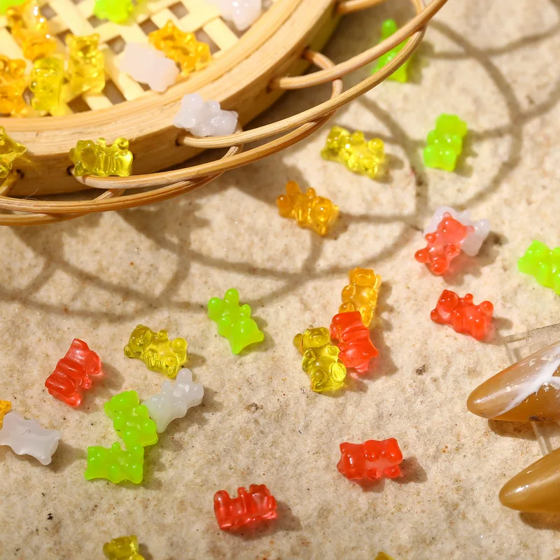 50Pcs Gummy Mini Bear Nail Charms Candy Color Cute Transparent Flatback Resin 3D Nail Parts DIY Kawaii Accessories Nail Decorati
50Pcs Gummy Mini Bear Nail Charms Candy Color Cute Transparent Flatback Resin 3D Nail Parts DIY Kawaii Accessories Nail Decorati