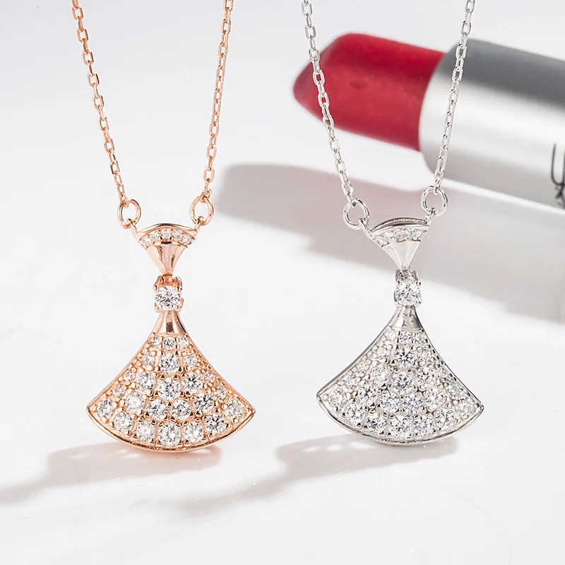 925 sterling silver skirt necklace original button famous brand Fine jewelry For women wholesale
925 sterling silver skirt necklace original button famous brand Fine jewelry For women wholesale