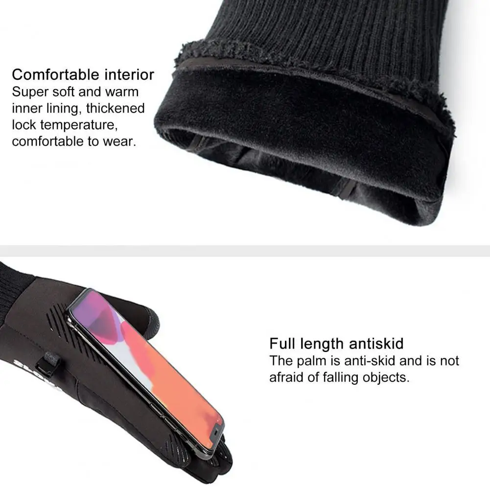 Lightweight 1 Pair Useful Windproof Touch Screen Men Cycling Gloves Long Lasting Outdoor Gloves Anti-Skid for Fall Winter
Lightweight 1 Pair Useful Windproof Touch Screen Men Cycling Gloves Long Lasting Outdoor Gloves Anti-Skid for Fall Winter