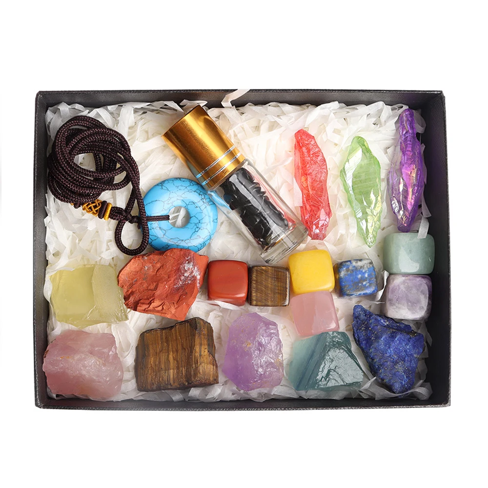 1 Set Natural Crystal Healing Stone Meditation Raw Seven Chakra Wood Box Home Decoration Collection Energy Decor Reiki Gift
1 Set Natural Crystal Healing Stone Meditation Raw Seven Chakra Wood Box Home Decoration Collection Energy Decor Reiki Gift