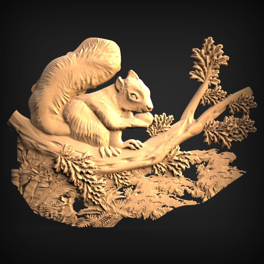 3d STL Model for CNC Router Engraver Carving Machine Relief Artcam Aspire Squirrel On Wood CNC file (An23) 
3d STL Model for CNC Router Engraver Carving Machine Relief Artcam Aspire Squirrel On Wood CNC file (An23)