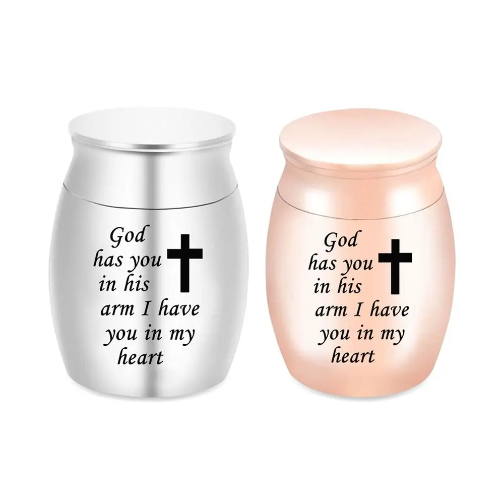 

Aluminium Small Urns for Ashes 1.57 Inches Silver & Rose Gold Mini Urn Stainless Steel Ashes Holder Small Ash Urn Metal
