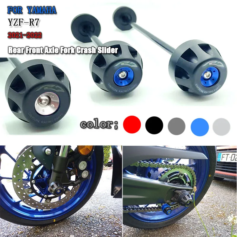 For YAMAHA YZF-R7 YZF R7 2021 YZFR7 YZF690 2022 Motorcycle Front Rear Axle Fork Crash Sliders Wheel Protector
For YAMAHA YZF-R7 YZF R7 2021 YZFR7 YZF690 2022 Motorcycle Front Rear Axle Fork Crash Sliders Wheel Protector