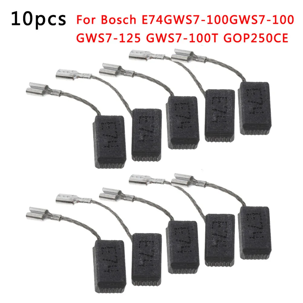 10pcs Carbon Brushes For Bosch E74 GWS7-125 GWS7-100T GOP250CE Electric Motors Power Tools Spare Parts Replacement
10pcs Carbon Brushes For Bosch E74 GWS7-125 GWS7-100T GOP250CE Electric Motors Power Tools Spare Parts Replacement
