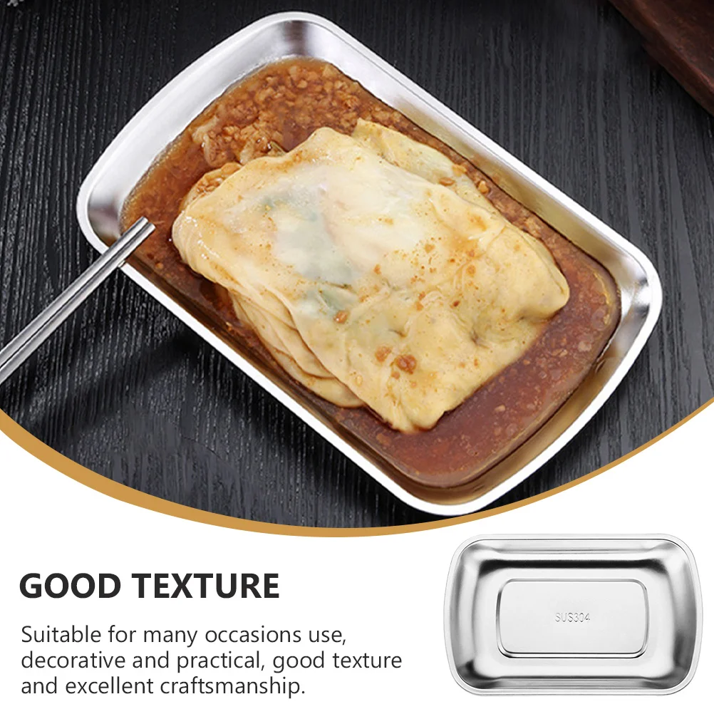 Stainless Steel Plate Dessert Fruit Serving Plate Dinner Plate 
Stainless Steel Plate Dessert Fruit Serving Plate Dinner Plate