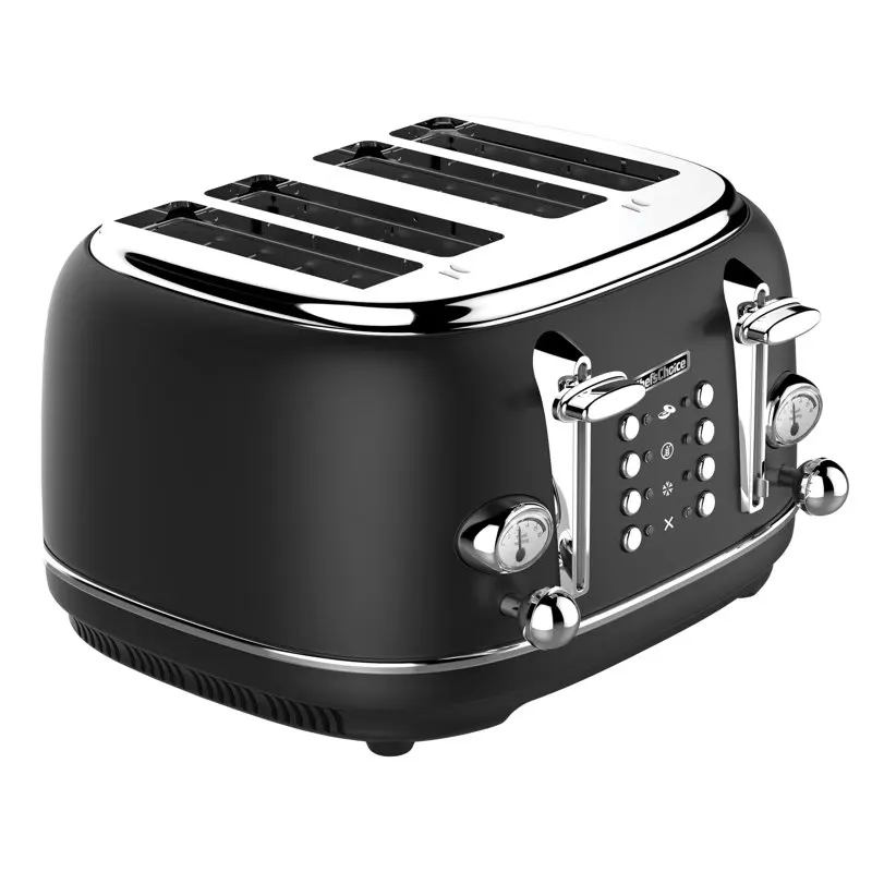 

Chef's Choice Gourmezza 4-Slice Toaster Matte Black Stainless Steel with 5 Functions and 6 Settings