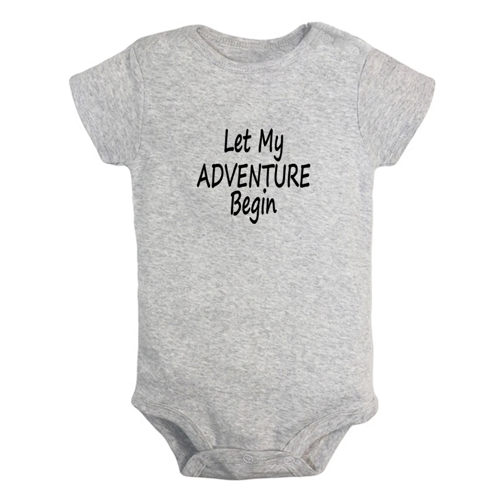 Новинка милое веселое боди iDzn с надписью Let My Adventure Start для мальчиков и девочек