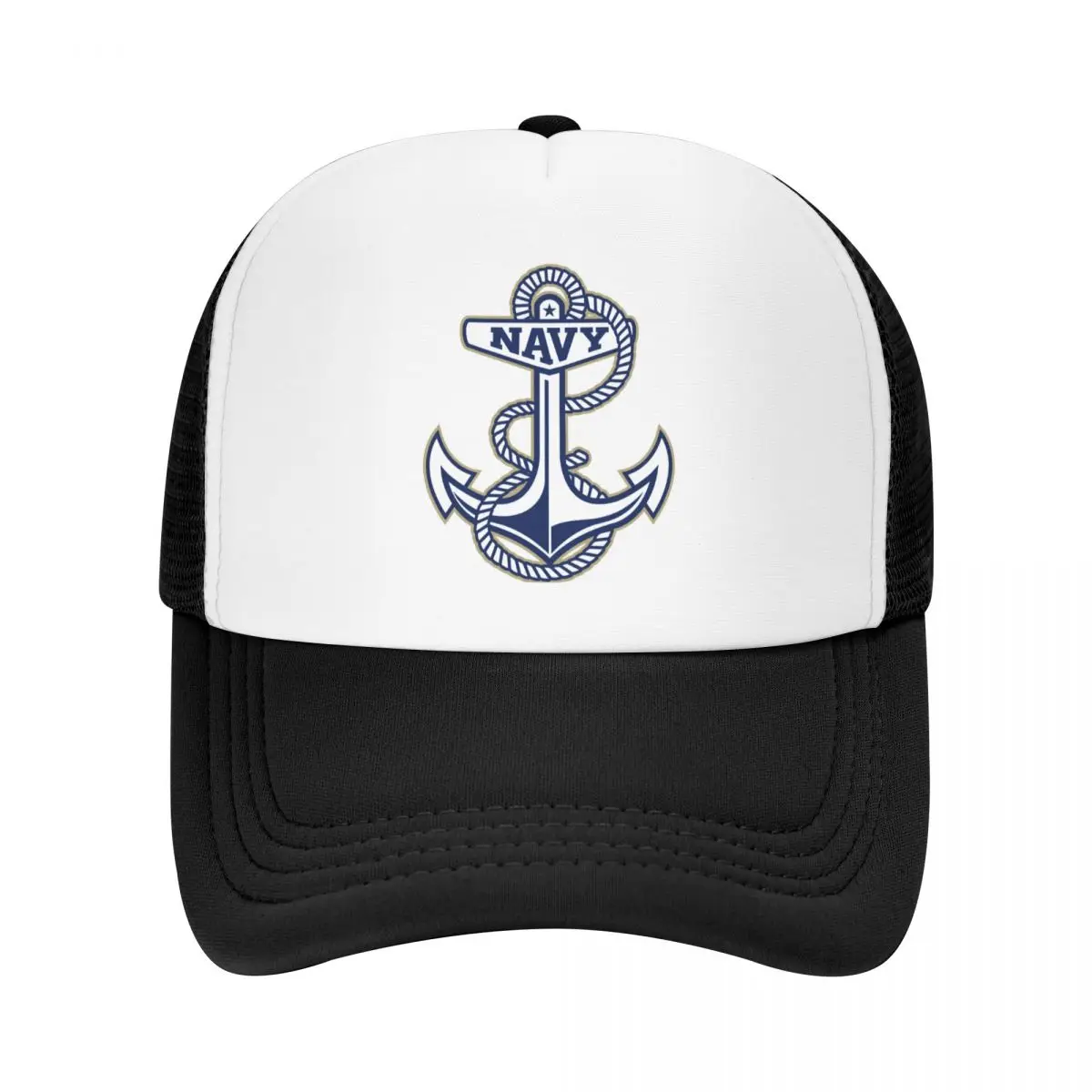 

Бейсболка с логотипом Военно-морской Академии США на заказ, мужская и женская дышащая Кепка-тракер, уличные Снэпбэк кепки, летние кепки