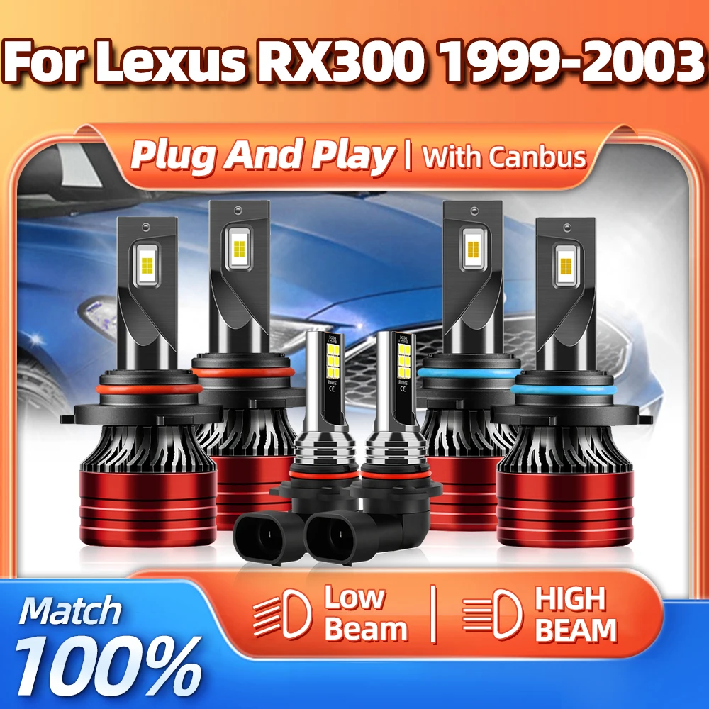 LED Car Headlight Bulbs 360W 60000LM Canbus Car Light 6000K White Turbo Fog Light For Lexus RX300 1999 2000 2001 2002 2003
LED Car Headlight Bulbs 360W 60000LM Canbus Car Light 6000K White Turbo Fog Light For Lexus RX300 1999 2000 2001 2002 2003