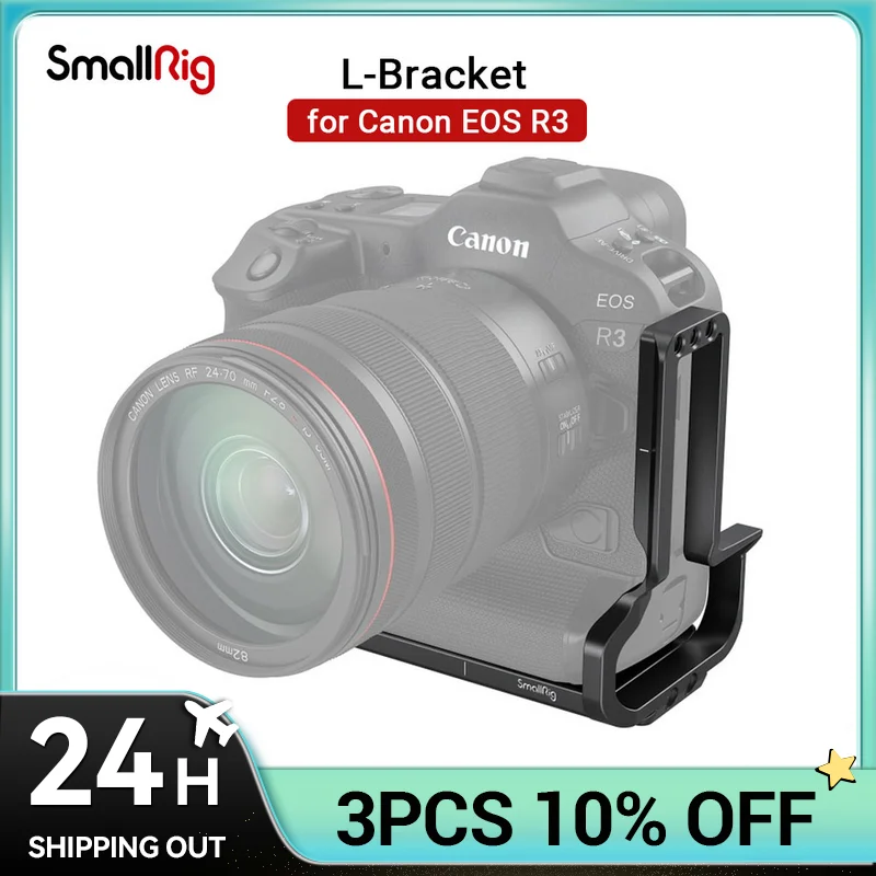 

SmallRig Camera Cage Rig L-Bracket Sunhood for Canon EOS R3 Arca-compatible side plate and base plate 3628