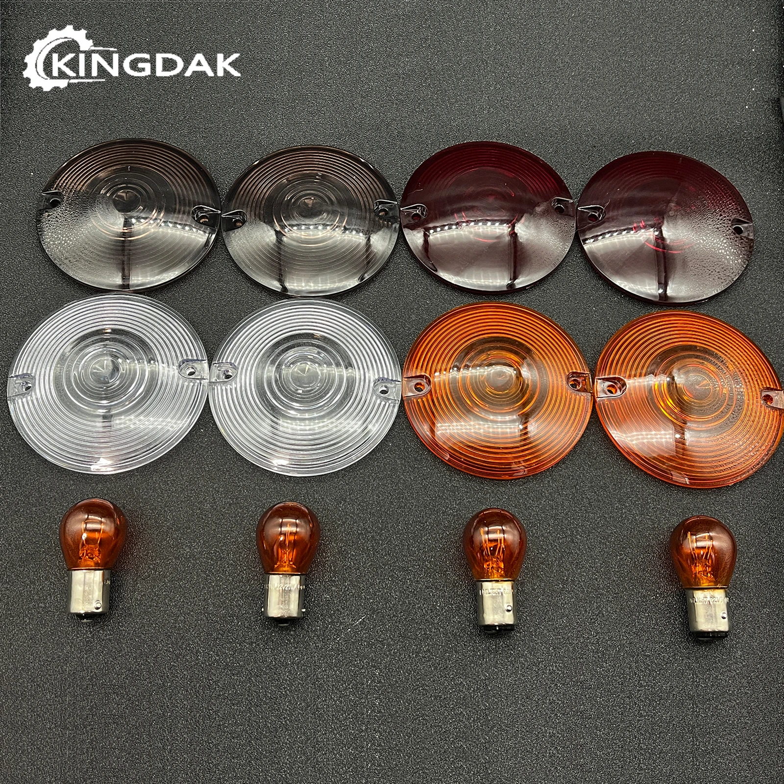 4PCS Motorcycle 3 1/4" Flat Turn Signal Lens Covers with 1156 1157 Amber Bulbs Fit For Harley Touring Softail Dyna Sportster
4PCS Motorcycle 3 1/4" Flat Turn Signal Lens Covers with 1156 1157 Amber Bulbs Fit For Harley Touring Softail Dyna Sportster