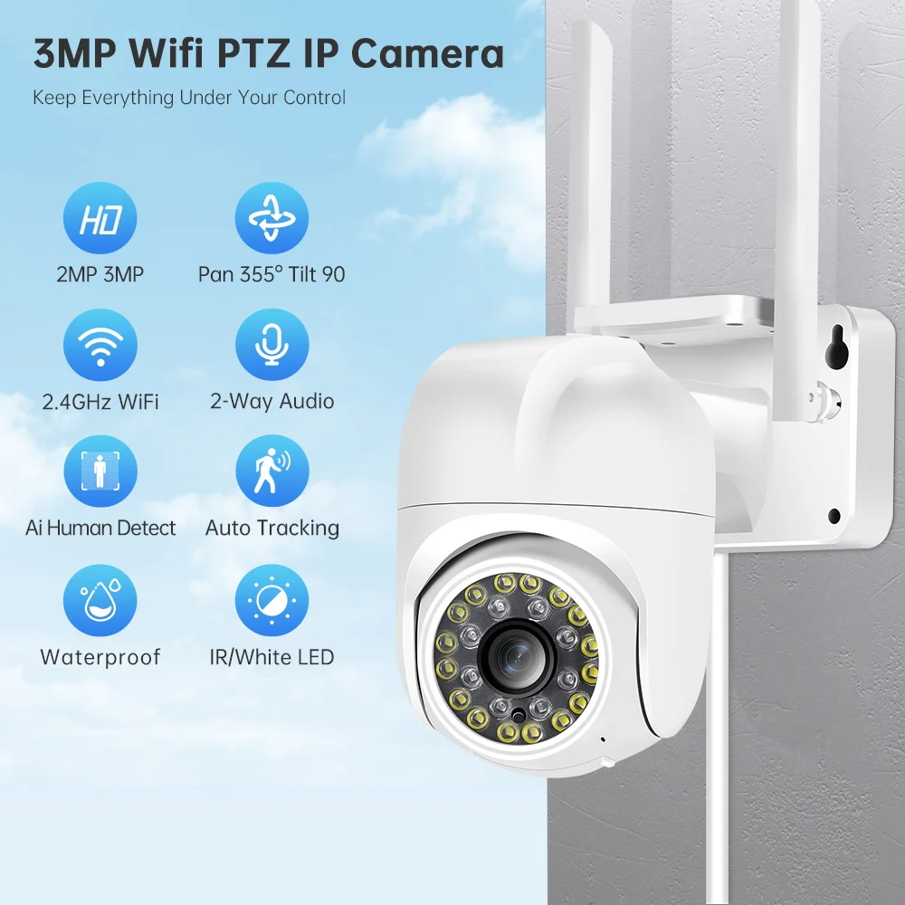 IP-камера Yoosee, 3 Мп, PTZ, Wi-Fi, 2 МП, наружная беспроводная камера видеонаблюдения, H.265, ночное видение, 4X, цифровая камера видеонаблюдения, монитор
IP-камера Yoosee, 3 Мп, PTZ, Wi-Fi, 2 МП, наружная беспроводная камера видеонаблюдения, H.265, ночное видение, 4X, цифровая камера видеонаблюдения, монитор