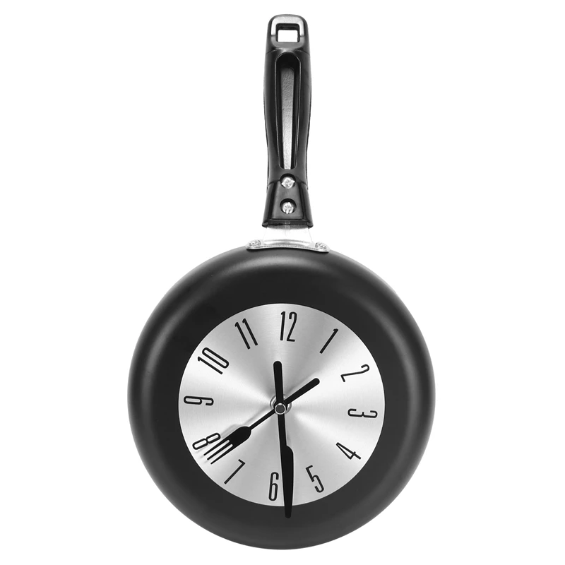 8 Inch Frying Pan Design Hanging Wall Clock Kitchen Metal Clock ,Themed Unique Wall Watch,For Home Room Decoration,Black
8 Inch Frying Pan Design Hanging Wall Clock Kitchen Metal Clock ,Themed Unique Wall Watch,For Home Room Decoration,Black