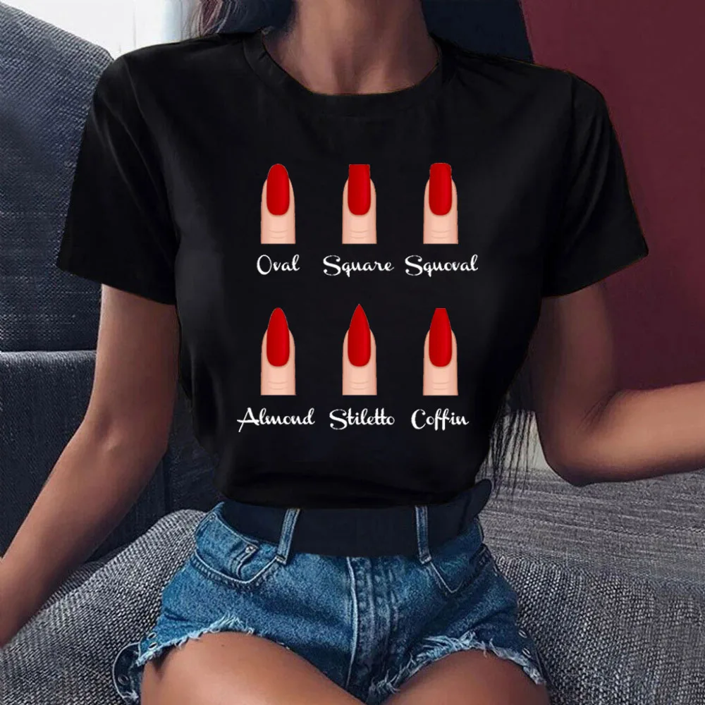 New Fashion Women T Shirt Nail Art Print T-shirt Fun Summer Short Sleeve Harajuku Tops Tee 90s Girls Tshirt Female Tee Shirts
New Fashion Women T Shirt Nail Art Print T-shirt Fun Summer Short Sleeve Harajuku Tops Tee 90s Girls Tshirt Female Tee Shirts