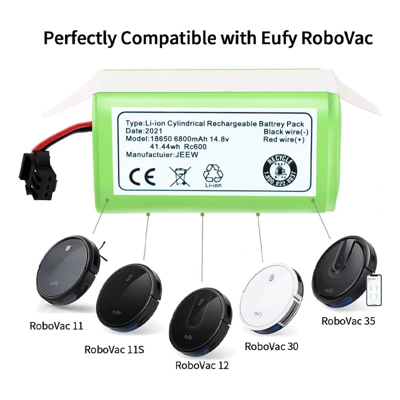 100% Original 14.8V 6800Mah Lithium Battery for ILIFE A4 A4s V7 A6 V7s Plus Robot Vacuum Cleaner ILife 4S1P Full Capacity
100% Original 14.8V 6800Mah Lithium Battery for ILIFE A4 A4s V7 A6 V7s Plus Robot Vacuum Cleaner ILife 4S1P Full Capacity