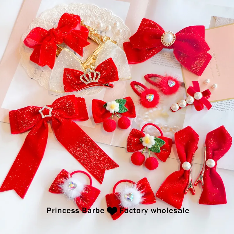 2022 New Year Girls Cute Red Gold Velvet Hairpins for Kids Children Sweet Hair Rope Hair Clip Barrettes Fashion Bow Accessories
2022 New Year Girls Cute Red Gold Velvet Hairpins for Kids Children Sweet Hair Rope Hair Clip Barrettes Fashion Bow Accessories