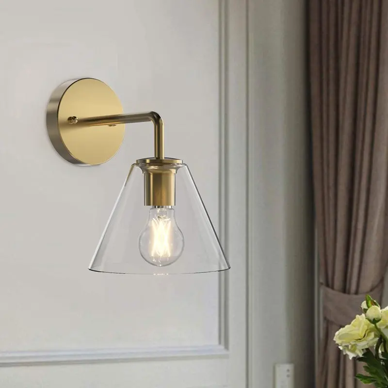 Homes &Gardens Modern Indoor Wall Sconce 1-Light A19 LED 5W(40W Equiv),Burnished Brass Clear Glass Picture light Room decoration
Homes &Gardens Modern Indoor Wall Sconce 1-Light A19 LED 5W(40W Equiv),Burnished Brass Clear Glass Picture light Room decoration