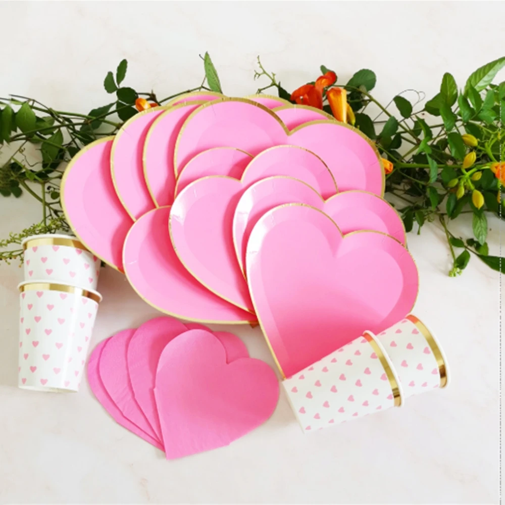 Cute Pink Love Disposable Plate Paper Cup Paper Towel Food Grade Wedding Party Disposable Tableware
Cute Pink Love Disposable Plate Paper Cup Paper Towel Food Grade Wedding Party Disposable Tableware