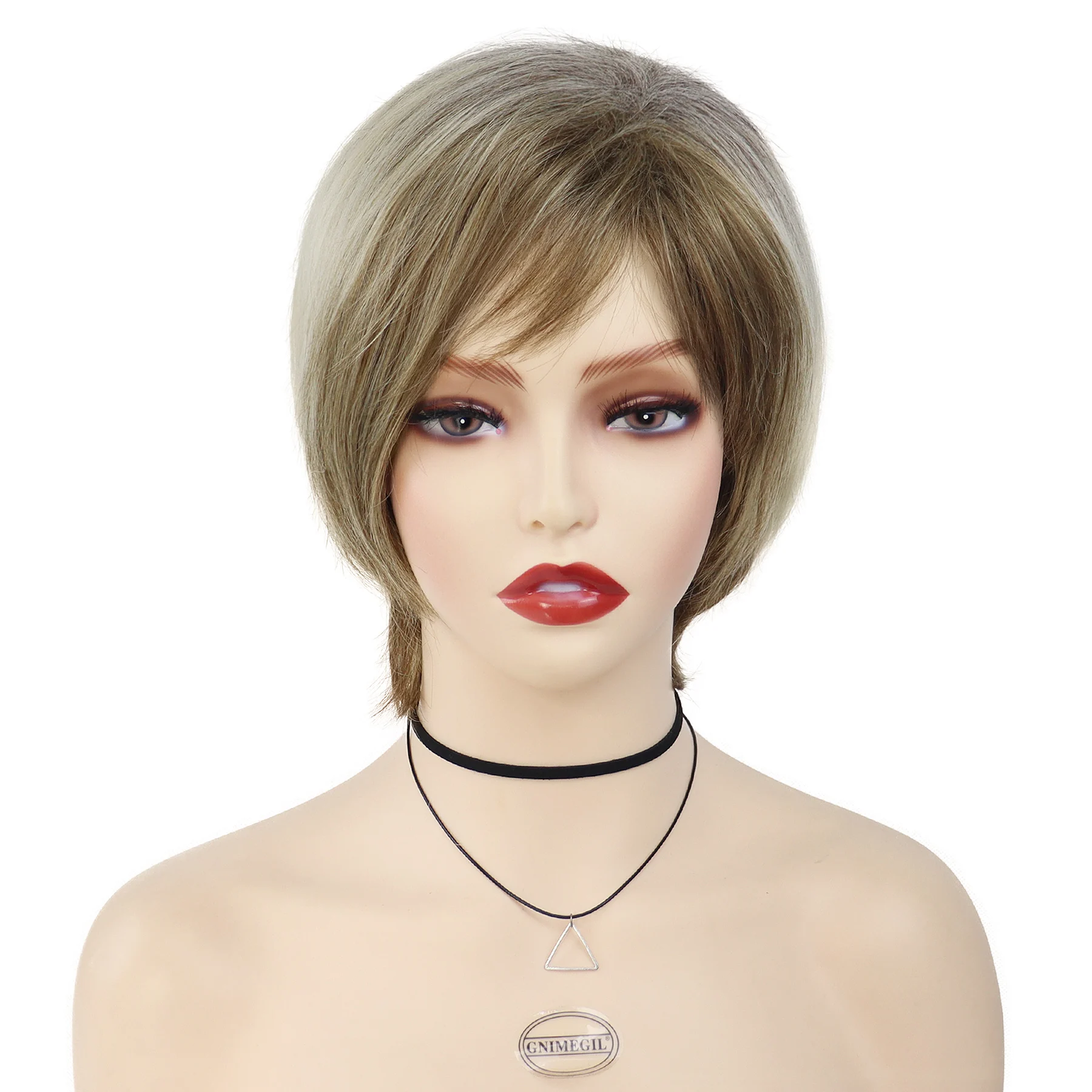 GNIMEGIL Synthetic Wigs for Women Blonde Shades Wig with Bangs Ombre Short Straight Hair Natural Wig Fashion Hairstyles Wig Cap
GNIMEGIL Synthetic Wigs for Women Blonde Shades Wig with Bangs Ombre Short Straight Hair Natural Wig Fashion Hairstyles Wig Cap