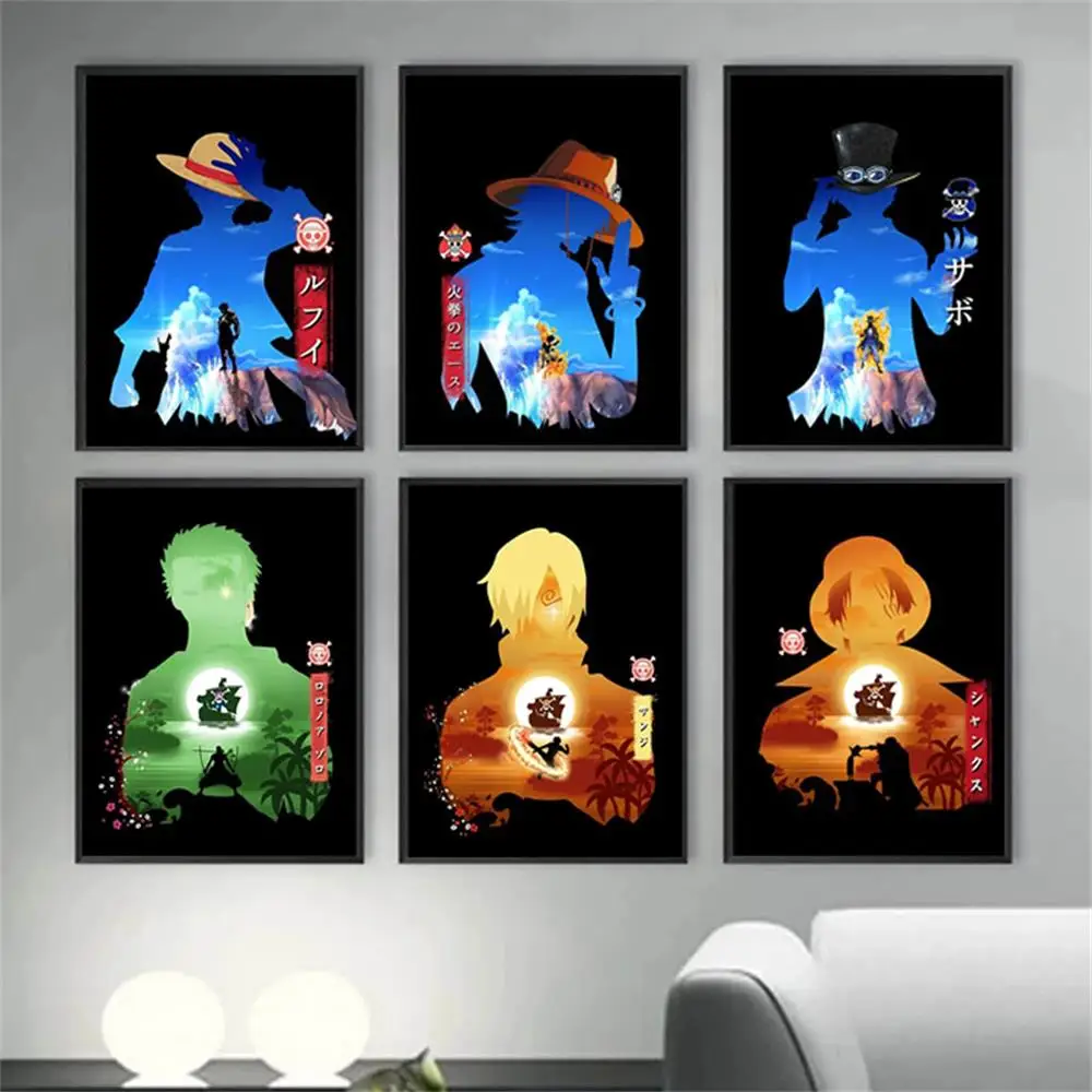 Canvas Painting Japanese Anime One Piece Luffy Zoro Sanji Wall Art in Boys Room Classic Anime Posters and Prints Home Decoration
Canvas Painting Japanese Anime One Piece Luffy Zoro Sanji Wall Art in Boys Room Classic Anime Posters and Prints Home Decoration