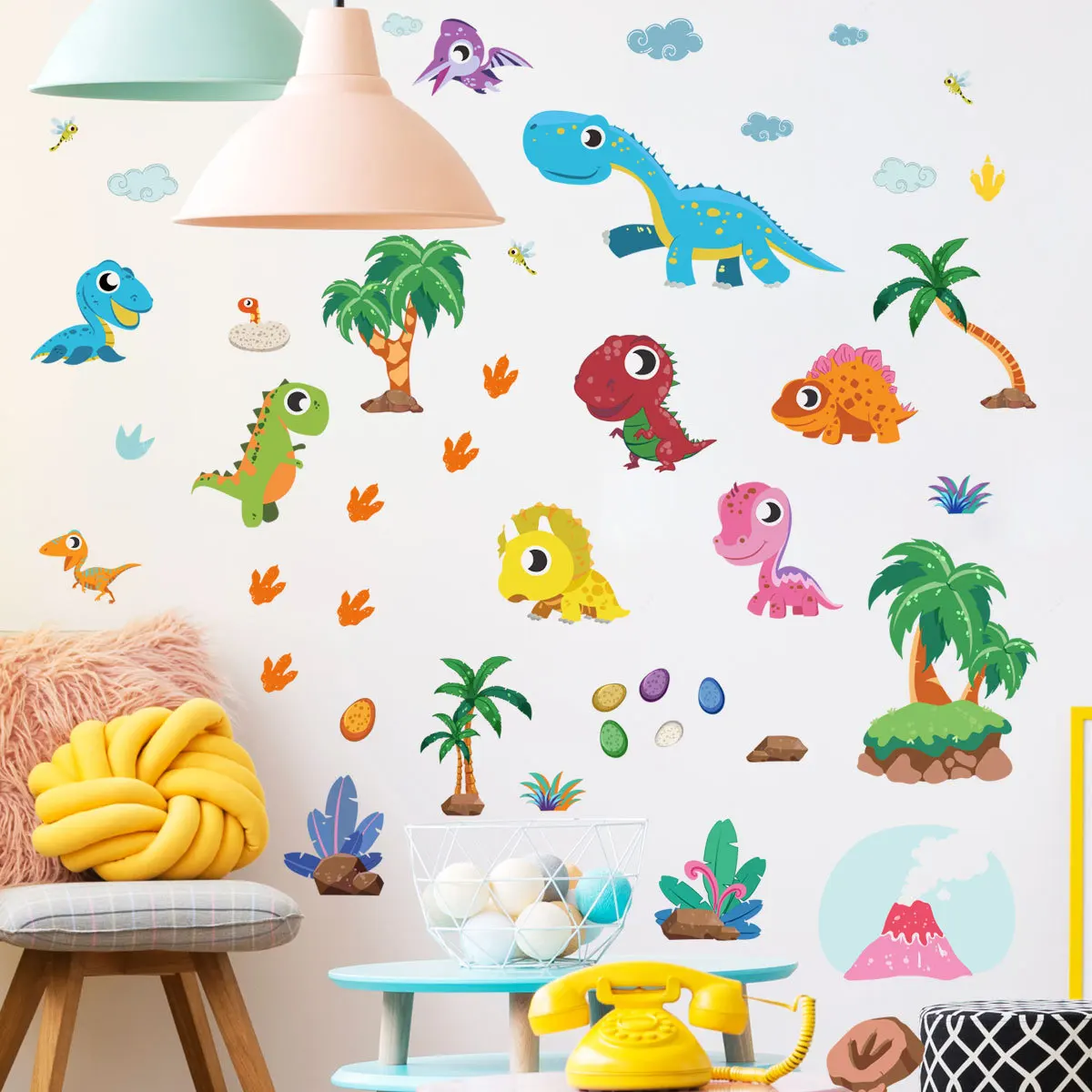 Creative cartoon dinosaur wall stickers personality children's room cartoon wall decoration PVC graffiti stickers
Creative cartoon dinosaur wall stickers personality children's room cartoon wall decoration PVC graffiti stickers