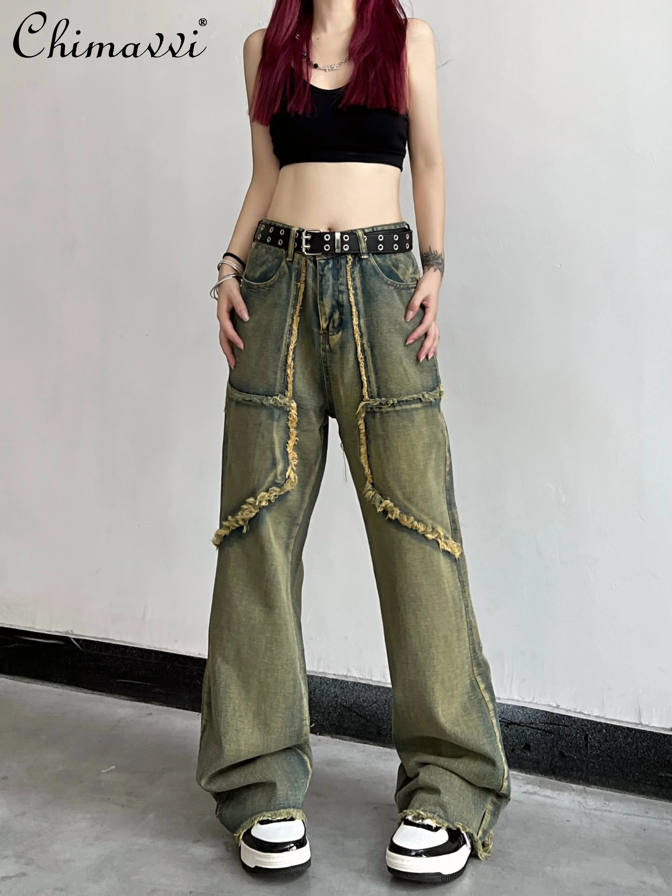 Women Fashion Retro Elegant Washed Distressed Jeans 2022 Autumn Ladies Ins High Street Straight Loose Stitching Mop Denim Pants
Women Fashion Retro Elegant Washed Distressed Jeans 2022 Autumn Ladies Ins High Street Straight Loose Stitching Mop Denim Pants