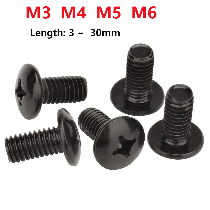 10/20/30pcs JISB1111T M3 M4 M5 M6 Black 304 Stainless Steel Cross Recessed Phillips Truss Head Large Flat Round Head Screw Bolt
10/20/30pcs JISB1111T M3 M4 M5 M6 Black 304 Stainless Steel Cross Recessed Phillips Truss Head Large Flat Round Head Screw Bolt