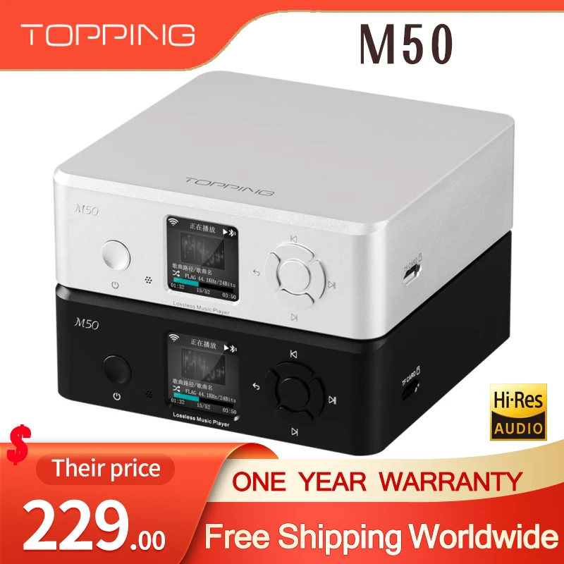 TOPPING M50 цифровой проигрыватель HIFI High Bitstream без потерь Музыкальный плеер DSD256 IIS коаксиальный
TOPPING M50 цифровой проигрыватель HIFI High Bitstream без потерь Музыкальный плеер DSD256 IIS коаксиальный