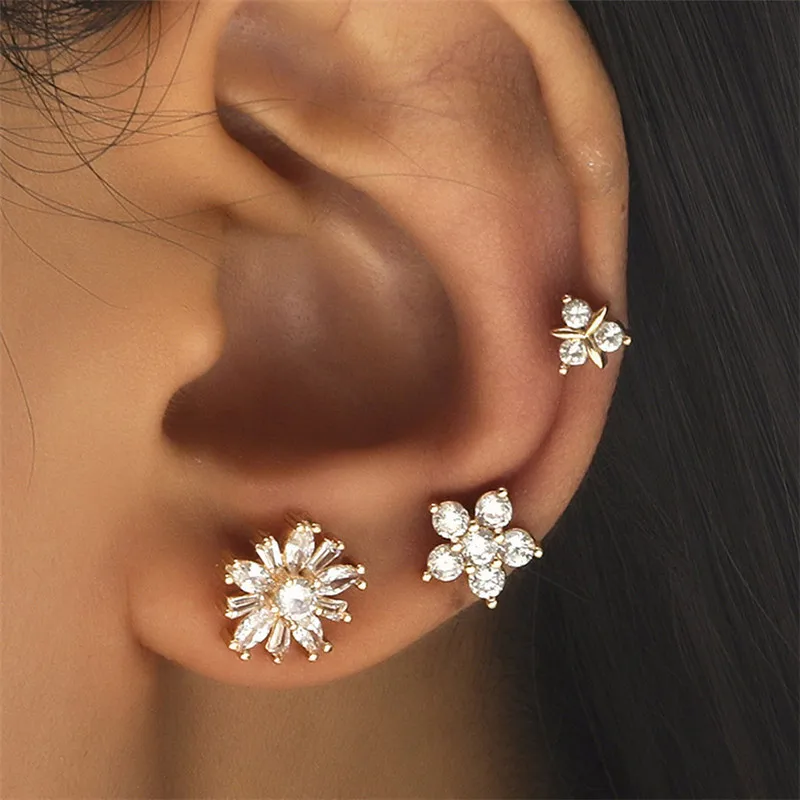 KOTiK Bohemian Gold Color Ear Clip Earrings For Women Simple Rhinestone Flower Cartilage Ear Cuff Wedding Jewelry Gifts
KOTiK Bohemian Gold Color Ear Clip Earrings For Women Simple Rhinestone Flower Cartilage Ear Cuff Wedding Jewelry Gifts