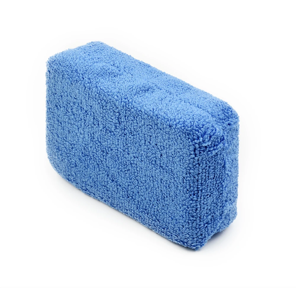 

4/8 PCS Durable Blue Microfiber Applicator Sponge Pads Car Wash Wax Polish For Kitchen Bathroom Cleaning Tools 12cm*8cm*3.5cm