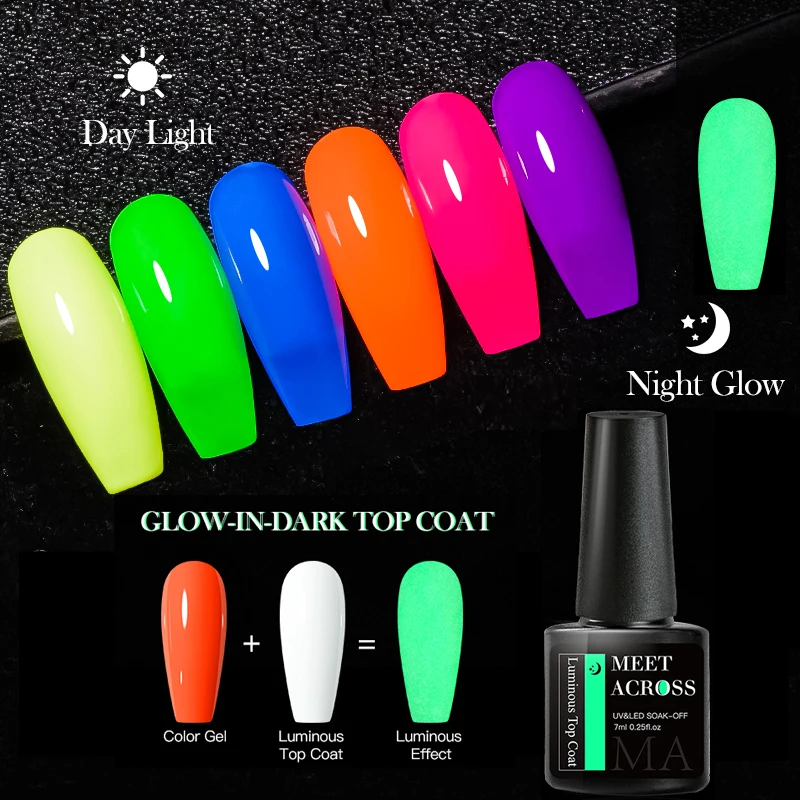 MEET ACROSS 7ml Luminous No Wipe Top Coat UV LED Glow In The Dark Gel Polish Soak Off Long-lasting Nail Gel Varnish
MEET ACROSS 7ml Luminous No Wipe Top Coat UV LED Glow In The Dark Gel Polish Soak Off Long-lasting Nail Gel Varnish